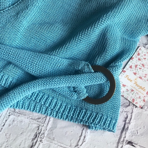 Free people Clear Day cropper belted wrap short sleeve cardigan Small NEW - Picture 5 of 8